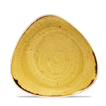 Mustard Seed Triangle Plate 24.5cm
